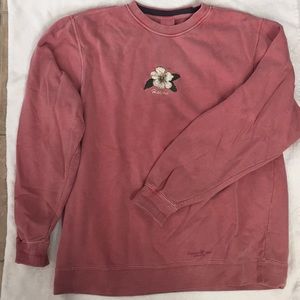 Comfy hibiscus dyed sweatshirt